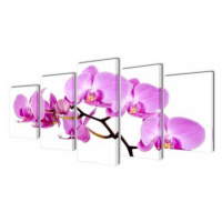 Sada obrazů, tisk na plátně, orchidej, 200×100 cm 241571