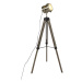 Chytrá stojací lampa stativ dřevo se studiovým reflektorem vč. WiFi B35 - Braha