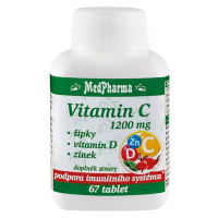 Medpharma Vitamin C 1200 mg šípky + vitamin D + zinek 67 tablet
