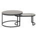 Konferenční stolek Stafori - set 2 kusů (černá)