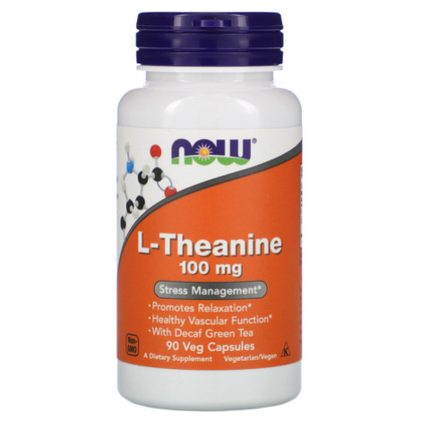 NOW L-Theanine - Theanin s lístky zeleného čaje 100 mg 90 kapslí NOW Foods