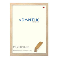 DANTIK rámeček 29,7 × 42, KASSETTE dub bělený plexi čiré