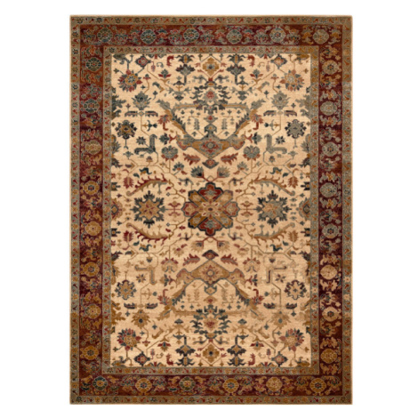 Koberec POLONIA VERANO Ornament / rám, světlý rubín