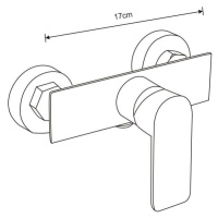 MEXEN/S Alfa DQ40 Set umyvadlové a sprchové baterie s příslušenstvím, chrom 745704DQ40-00