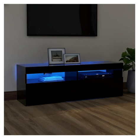 vidaXL TV skříňka s LED osvětlením černá 120 x 35 x 40 cm