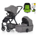 PETITE&MARS - Kočárek kombinovaný ICON 2v1 Dove Grey LITE RWS + KIDDY Evoluna i-size 2 + základn