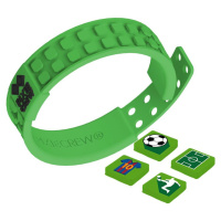 Pixie Crew Fotbalový tématický pixelový náramek zelený