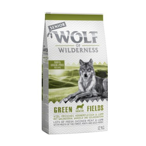 Wolf of Wilderness Senior "Green Fields" - jehněčí - Výhodné balení 2 x 12 kg