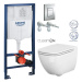 Rapid SL pro závěsné WC 38528SET s chromovou deskou + WC CERSANIT CLEANON CASPIA + SEDÁTKO 38772