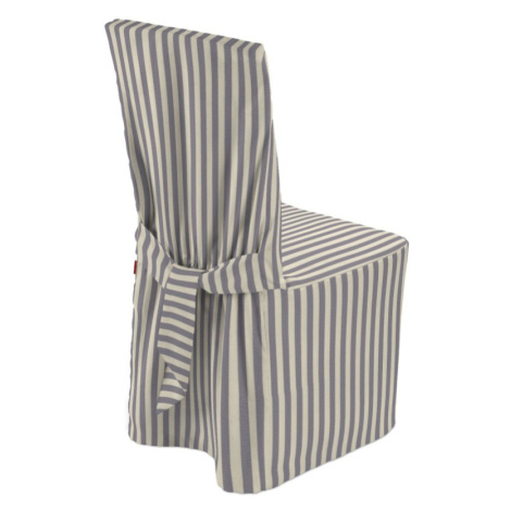 Dekoria Návlek na židli, tmavě modrá - bílá - pruhy, 45 x 94 cm, Quadro, 136-02