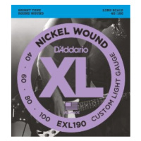 D'Addario EXL190 Custom Light - .040 - .100