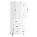 vidaXL Skříň highboard lesklá bílá 69,5 x 34 x 180 cm kompozitní dřevo