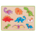 Bigjigs Toys Vkládací puzzle DINO vícebarevné