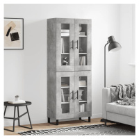 vidaXL Skříň highboard betonově šedá 69,5x34x180 cm kompozitní dřevo