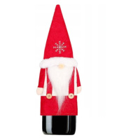 Tutumi Vánoční obal na láhev Clause červený