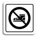 Accept Piktogram "zákaz vstupu v obuvi" (80 × 80 mm) (bílá tabulka - černý tisk)