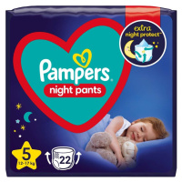 PAMPERS Night Pants Kalhotky plenkové vel. S 5, 22 ks, 12-17 kg