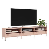 vidaXL TV skříňka růžová 202 x 39 x 43,5 cm ocel válcovaná za studena