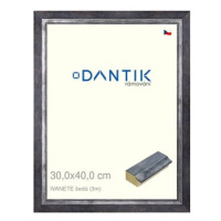 DANTIK rámeček 30 × 40, IVANETE šedý plexi čiré