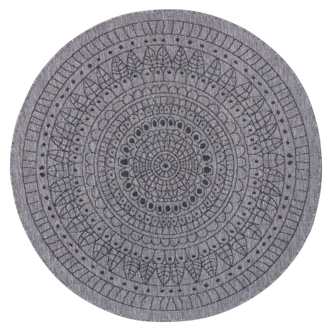 NORTHRUGS - Hanse Home koberce Kusový koberec Twin-Wendeteppiche 105476 Night Silver kruh – na v