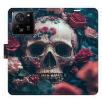 iSaprio flip pouzdro Skull in Roses 02 pro Xiaomi 13T / 13T Pro