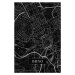 Mapa Brno black, 26.7 × 40 cm