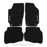 Premium black velurové autokoberce Isuzu D max 2020- , Text na bok, přední, Modrá, LuedickitalD