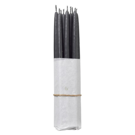 Dlouhé máčené svíčky 10 ks průměr 1,2 cm Broste SMOOTH - tmavě šedé Broste Copenhagen