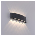 PAUL NEUHAUS LED nástěnná lampa, 10 bodové, antracit, venkovní a vnitřní, dekorativní 3000K