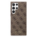 Guess GUHCS23LG4GFBR hard silikonové pouzdro Samsung Galaxy S23 ULTRA 5G brown 4G Metal Gold Log