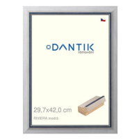 DANTIK rámeček 29,7 × 42, RIVIERA modrý plexi čiré