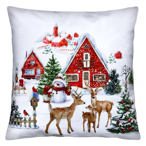 Vánoční polštář XMAS MOOD 40x40 cm Mybesthome Varianta: Povlak na polštář, 40x40 cm Decora