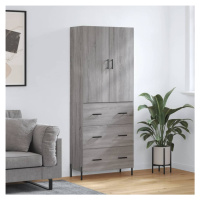 vidaXL Skříň highboard šedá sonoma 69,5 x 34 x 180 cm kompozitní dřevo