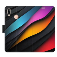 iSaprio Flip pouzdro Color Waves pro Huawei P20 Lite