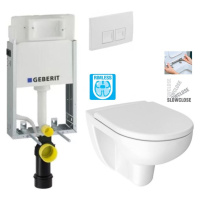 GEBERIT KOMBIFIXBasic vč. bílého tlačítka DELTA 50 + WC JIKA LYRA PLUS RIMLESS + SEDÁTKO DURAPLA