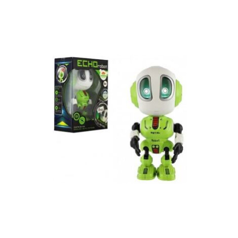 Robot ECHO opakující věty zelený na baterie se zvukem a světlem Teddies