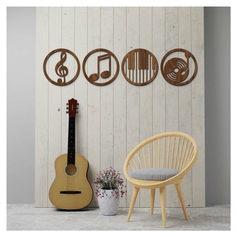 Dřevěné nálepky na zeď - Hudební ikony DUBLEZ