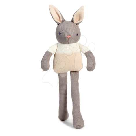 Panenka pletená zajíček Baby Threads Grey Bunny ThreadBear 35 cm šedý z jemné měkké bavlny od 0  ThreadBear design