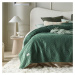 Zelený velurový přehoz na postel Feel 170 x 210 cm