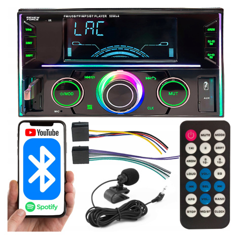 Autorádio Bluetooth 2-DIN Usb Sd MP3 Rds LCD Aux Dálkové ovládání Rgb Mikrofon
