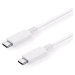 C-TECH kabel USB-C 3.2, M/M, 20Gbps, PD 100W, 2m. bílá - CB-USB32-20W