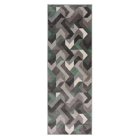 Běhoun Hand Carved Aurora Mint 80x230 cm Flair Rugs