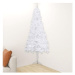 Rohový umělý vánoční stromek bílý 180 cm PVC