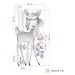 Samolepky do dětského pokoje - Černobílý jelenec z lesa