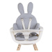 CHILDHOME Sedací podložka do dětské židličky Rabbit Jersey Grey