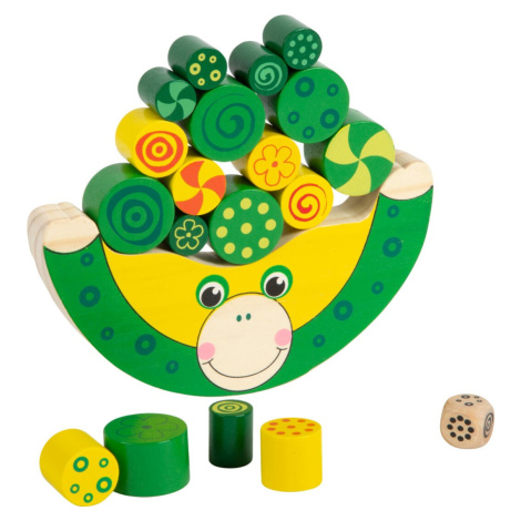Small foot Dřevěná motorická hra KVAK zeleno-žlutá