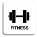 Accept Piktogram "fitness II" (80 × 80 mm) (bílá tabulka - černý tisk bez rámečku)