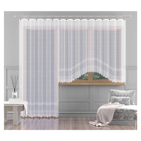 Hotová záclona nebo balkonový komplet, Madison, bílá 180 x 250 cm dveře FORBYT