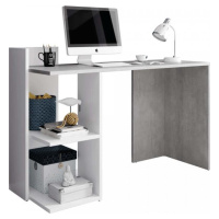 Tempo Kondela PC stůl ANDREO - beton/bílý mat + kupón KONDELA10 na okamžitou slevu 3% (kupón upl