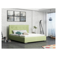 Čalouněná postel DANGELO 1 140x200 cm, zelená látka
